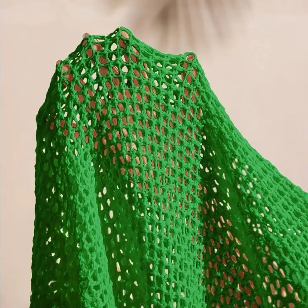 Colorful Crochet Open-Front Sweater - Picture 3 of 4